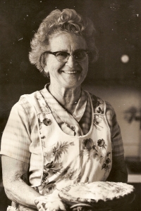 This is my great-grandma. She ate dessert and chicken fat, but she cooked it herself. So you could make a pie in May as long as you make it from scratch!