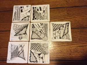 Our first Zentangles