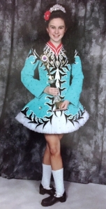 Katie in her Feis dress.