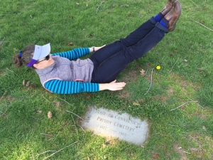 Maggie doing the 100 at an historic site in Wethersfield.