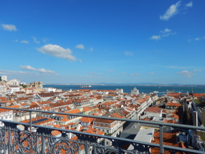 A view of Lisbon from above.  Somewhere down there we were racing through the streets to get to Fado.