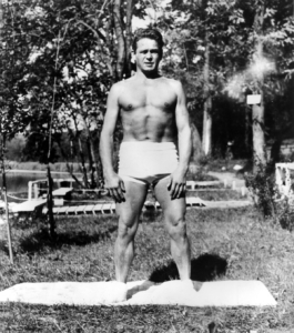 Joe Pilates in typical workout attire.