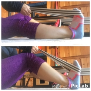 Stretch the calf muscles with a bent and a straight leg to reduce tight calf muscles!