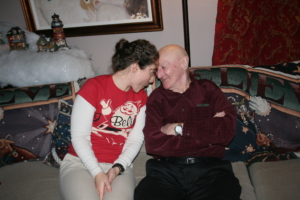 Being silly with my Grandpa--a few years after his impressive boxing match.